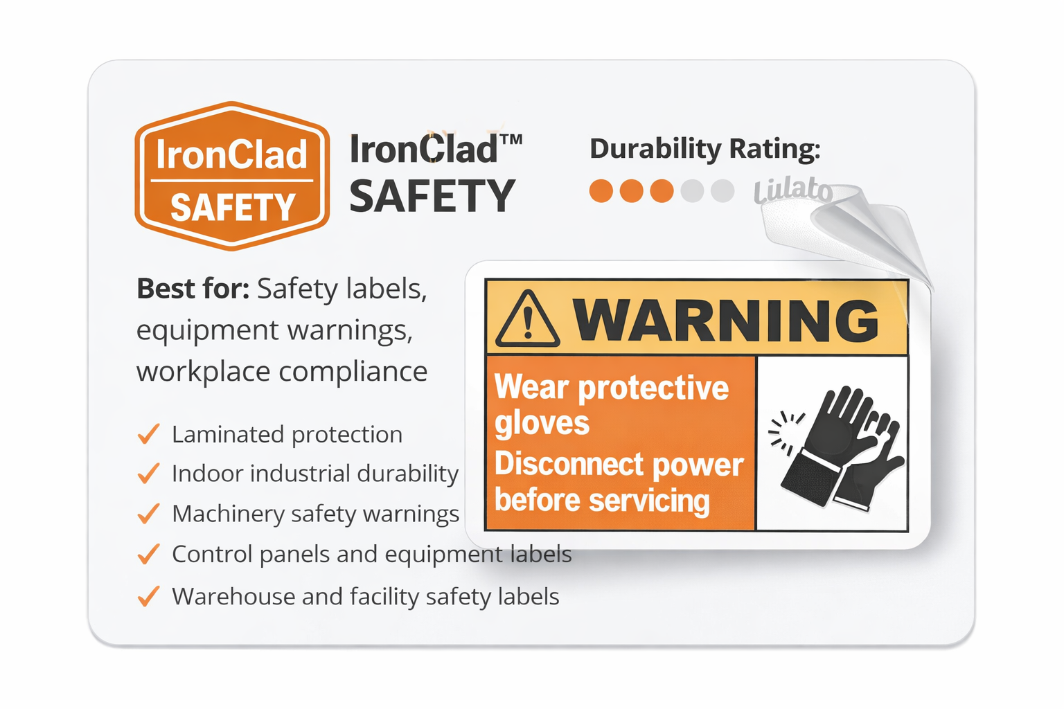IronClad™ Safety Industrial Labels