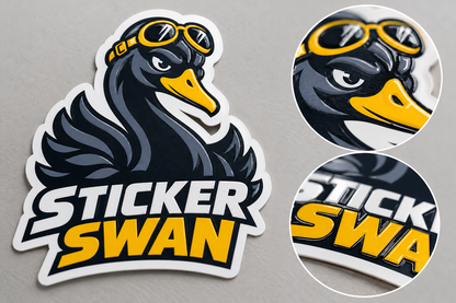 100 Custom 3" Embossed Stickers - Raised UV - $89